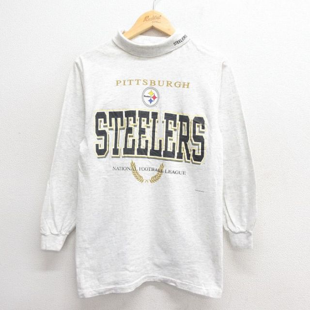 【50%OFF】NFL ピッツバーグスティーラーズ 90s 長袖Tシャツ グレー霜降り M | 古着