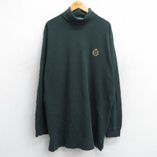 【50%OFF】ラルフローレン 90s 長袖Tシャツ ワンポイントロゴ グリーン XL | 古着
