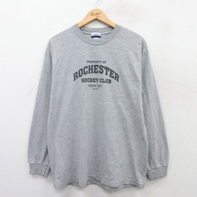 【50%OFF】リーボック 00s 長袖Tシャツ ROCHESTER グレー XL | 古着