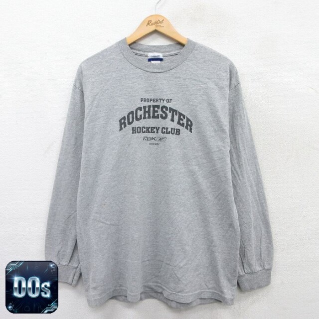 【50%OFF】リーボック 00s 長袖Tシャツ ROCHESTER グレー XL | 古着