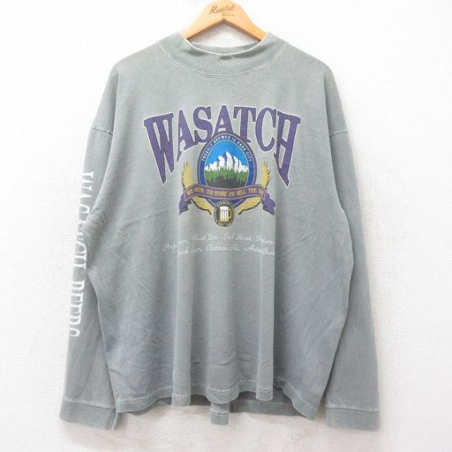 【50%OFF】90s 長袖Tシャツ WASATCH グリーン XL | 古着