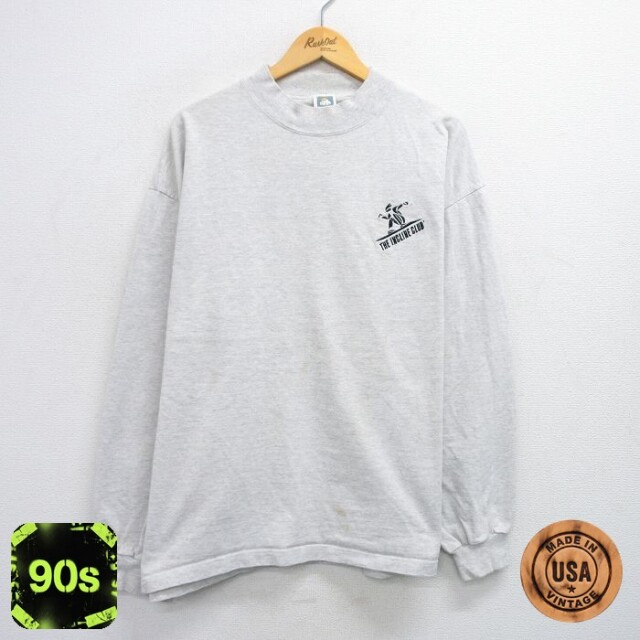 【50%OFF】90s 長袖Tシャツ INCLINE CLUB グレー XL | 古着