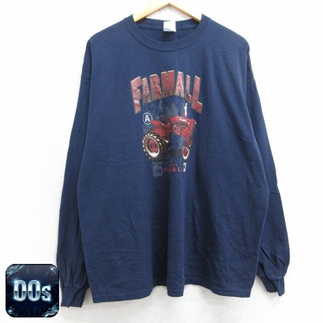 【50%OFF】00s 長袖Tシャツ ファーマル トラクター ネイビー XL | 古着