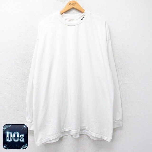 【50%OFF】ナイキ 00s 長袖Tシャツ ワンポイント ホワイト XL | 古着