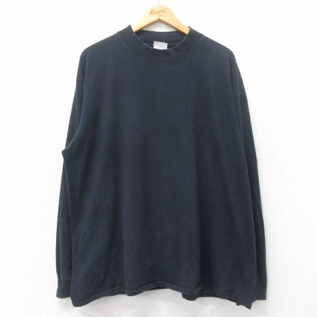 【50%OFF】CERTIFIED 00s 長袖Tシャツ モックネック ブラック XL | 古着