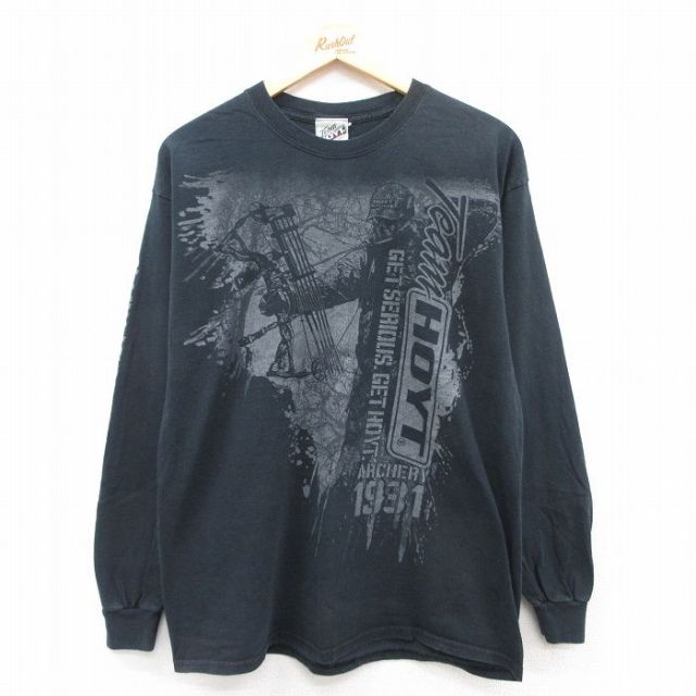 【50%OFF】長袖Tシャツ アーチェリー ブラック L | 古着
