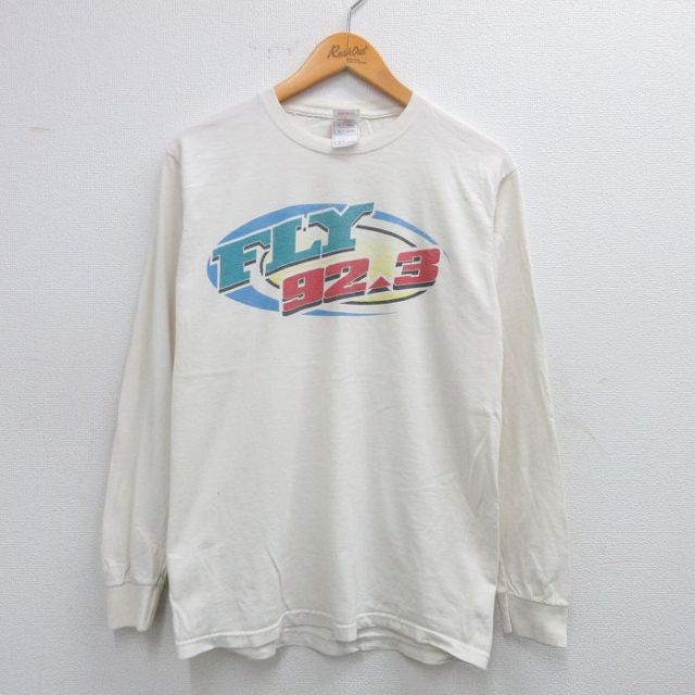 【50%OFF】フルーツオブザルーム 00s 長袖Tシャツ FLY THRIVING 生成り ベージュ M | 古着