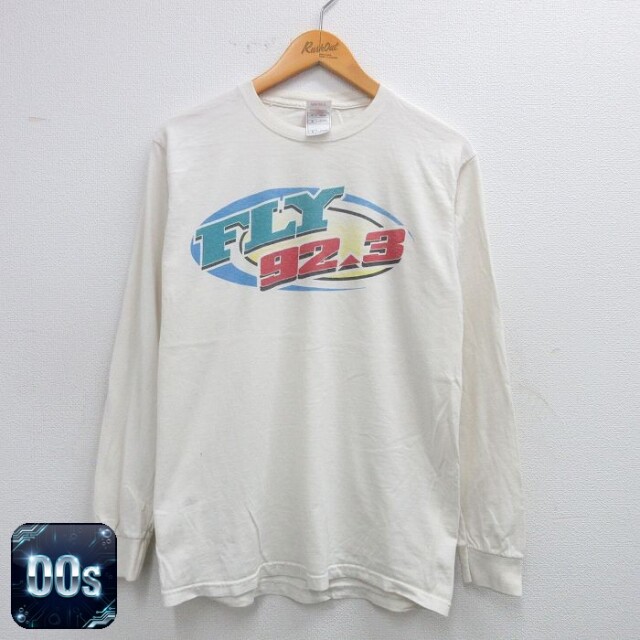 【50%OFF】フルーツオブザルーム 00s 長袖Tシャツ FLY THRIVING 生成り ベージュ M | 古着