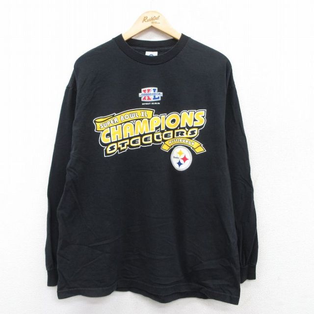 【50%OFF】NFL ピッツバーグスティーラーズ 00s 長袖Tシャツ ブラック XL | 古着