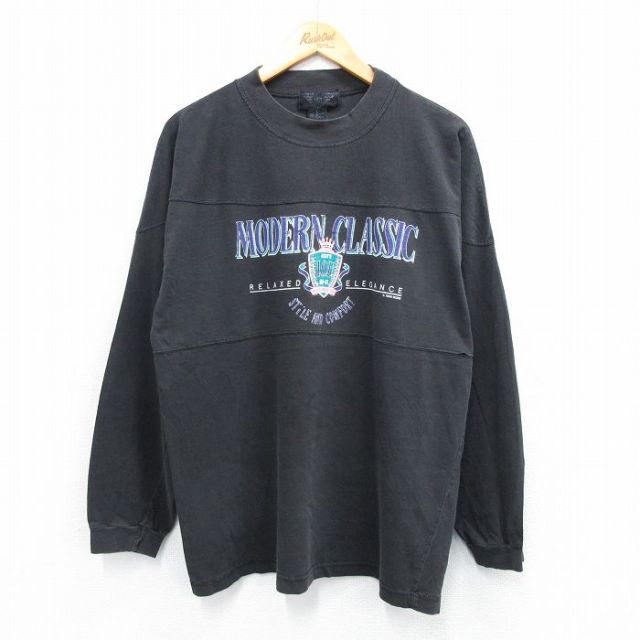 【50%OFF】90s 長袖Tシャツ MODERN CLASSIC ブラック XL | 古着