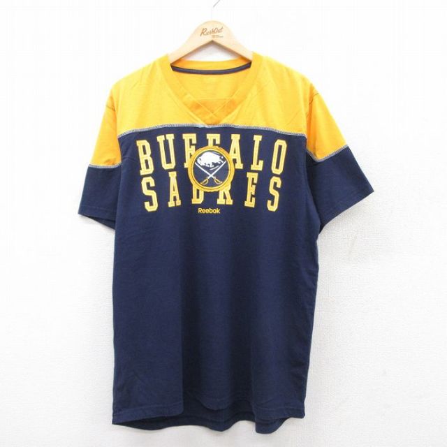 リーボック 半袖フットボールTシャツ バッファローセイバーズ ネイビー XL | 古着