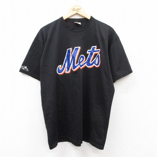 【50%OFF】マジェスティック 90s 半袖Tシャツ ニューヨークメッツ ブラック L | 古着