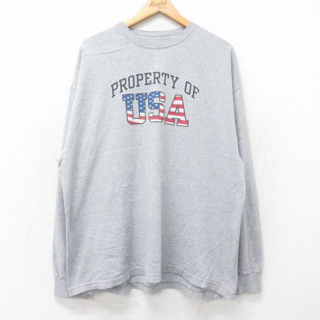 00s 長袖Tシャツ スーパーボウル グレー XL | 古着
