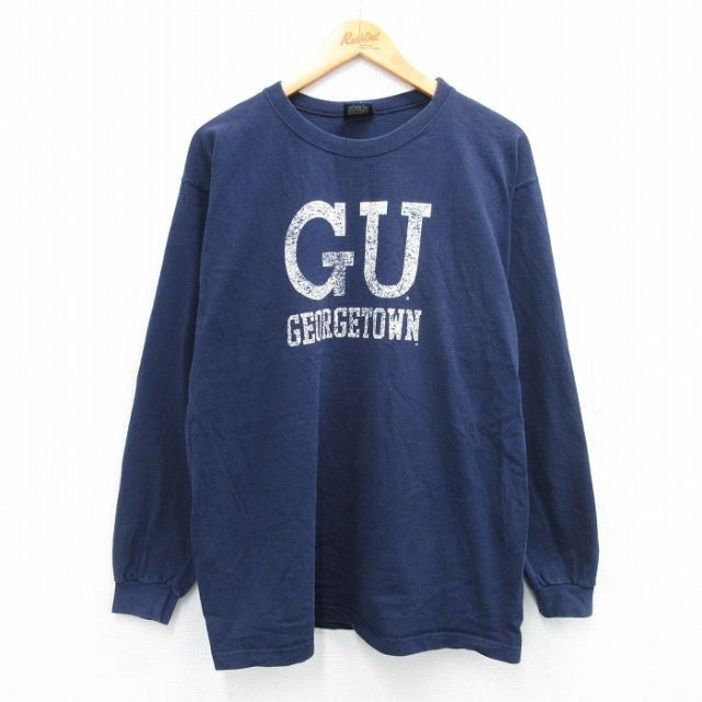 90s 長袖Tシャツ GU HOYAS ネイビー XL | 古着