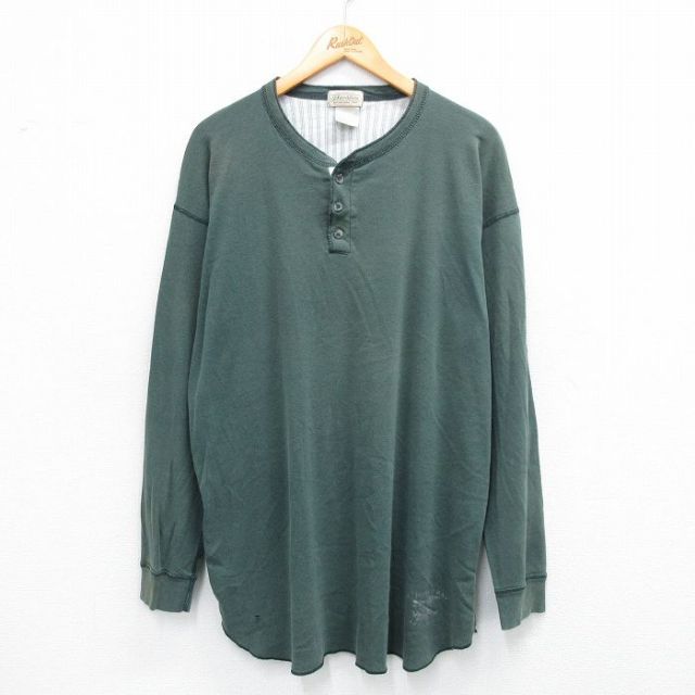 【50%OFF】セントジョンズベイ 90s 長袖Tシャツ ワンポイントロゴ グリーン XL | 古着