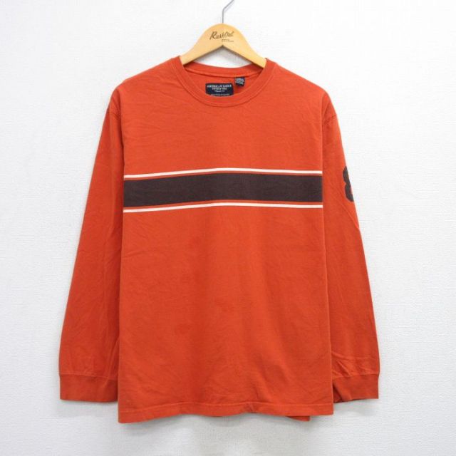 【50%OFF】アメリカンイーグル 長袖Tシャツ オレンジ XL | 古着