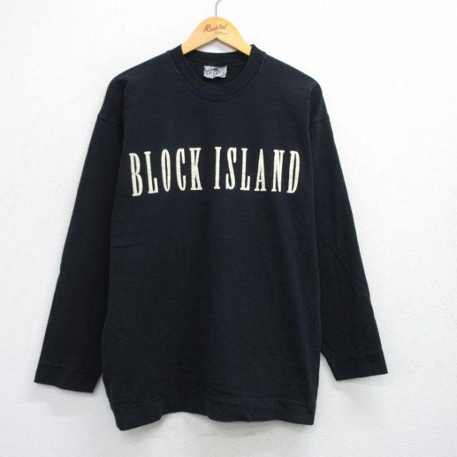 古着通販 XL☆古着 SPIRIT 長袖 ビンテージ Tシャツ メンズ 90年代 90s