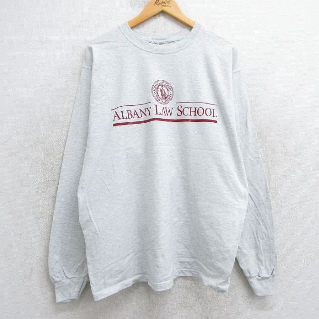 【50%OFF】フルーツオブザルーム 00s 長袖Tシャツ オールバニロースクールカレッジ グレー XL | 古着