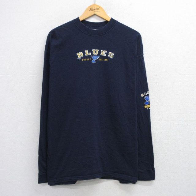 【50%OFF】マジェスティック 長袖Tシャツ セントルイスブルース ネイビー XL | 古着