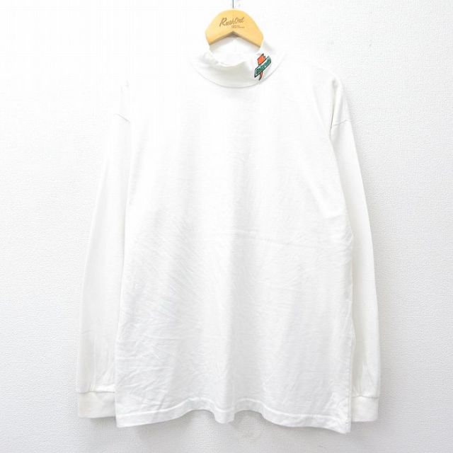 XL★古着 長袖 ビンテージ Tシャツ メンズ 00年代 00s ゲータレード 大きいサイズ モックネック ハイネック 白 ホワイト 25aug04 中古