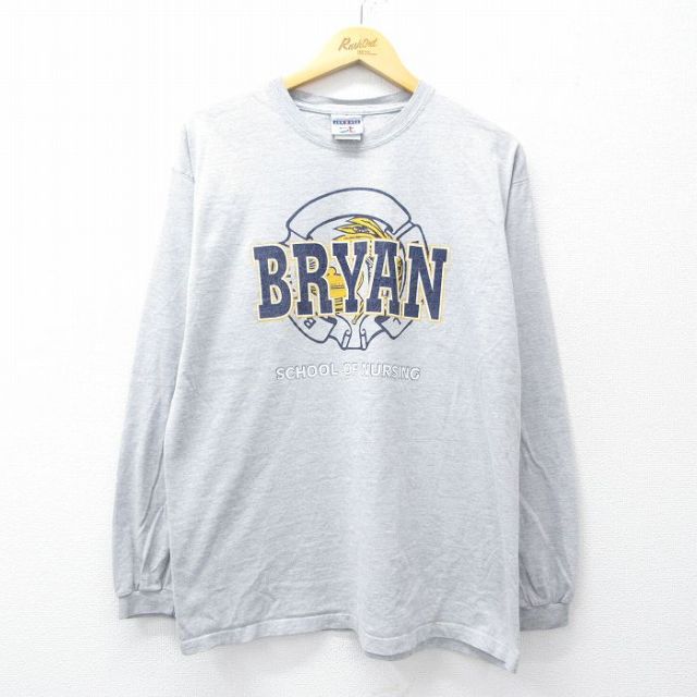 【50%OFF】ジャージーズ 00s 長袖Tシャツ ブライアン グレー L | 古着