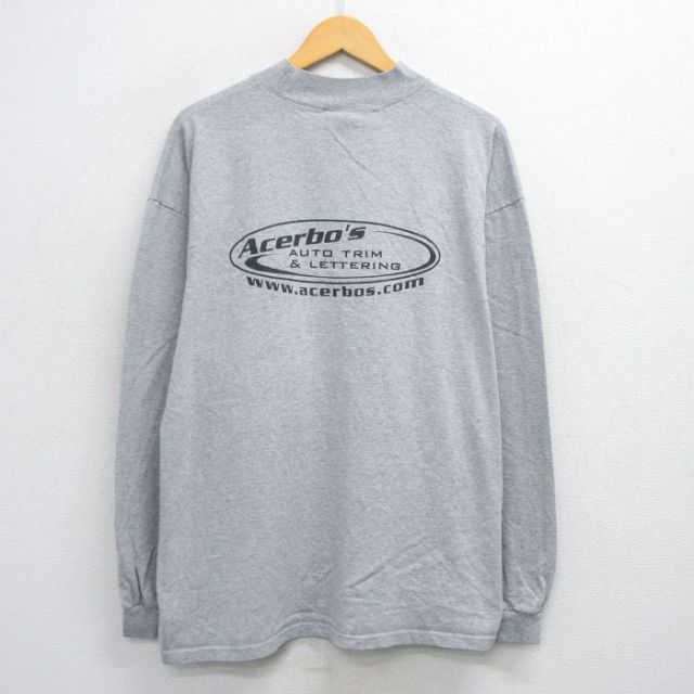 【50%OFF】00s 長袖Tシャツ Acerbos グレー XL | 古着