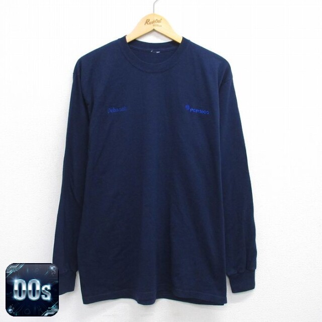 00s 長袖Tシャツ PEPSICOプリント ネイビー L | 古着