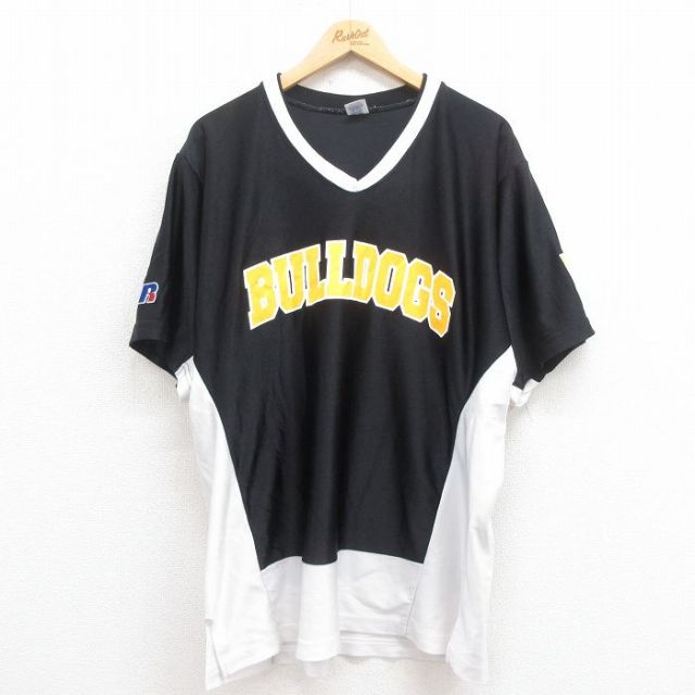 【50%OFF】ラッセル 00s 半袖Tシャツ ブルドッグス ブラック XL | 古着