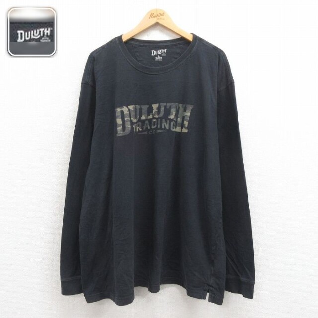 DULUTH TRADING 長袖Tシャツ ビッグロゴ ブラック XL | 古着