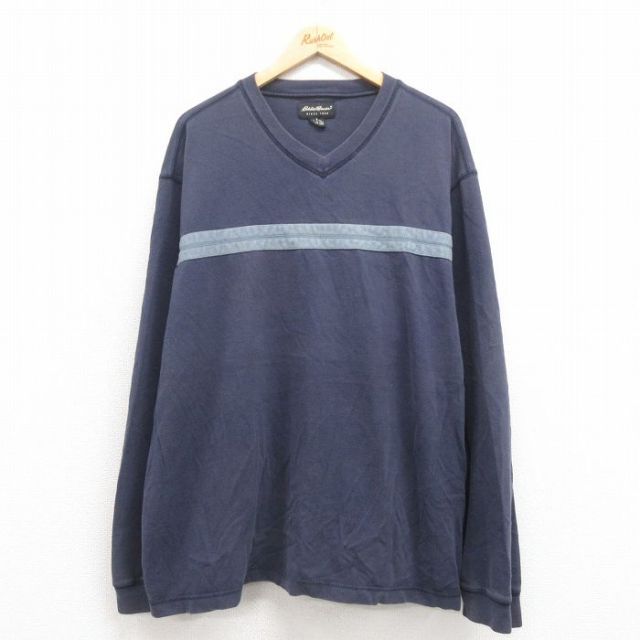 【50%OFF】エディーバウアー 00s 長袖Tシャツ ネイビー XL | 古着