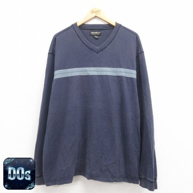 【50%OFF】エディーバウアー 00s 長袖Tシャツ ネイビー XL | 古着