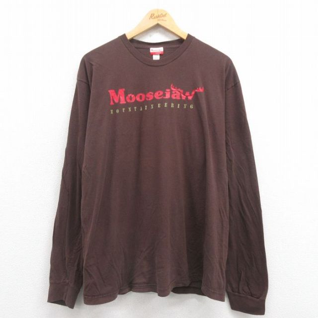 【50%OFF】Moosejaw 長袖Tシャツ ブラウン XL | 古着