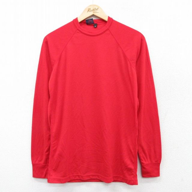 M★古着 パタゴニア patagonia 長袖 ビンテージ Tシャツ メンズ 90年代 90s キャプリーン 無地 ラグラン クルーネック USA製 赤 レッド 【spe】 25aug27 中古