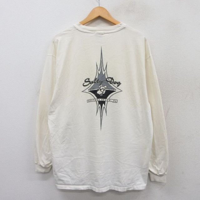 【50%OFF】ヘインズ 90s 長袖Tシャツ ソルティドッグ ホワイト XL | 古着