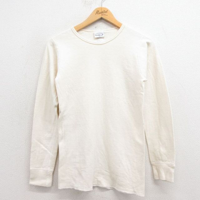 S★古着 デュオフォールド 長袖 Tシャツ メンズ 無地 クルーネック 生成り 25aug27 中古