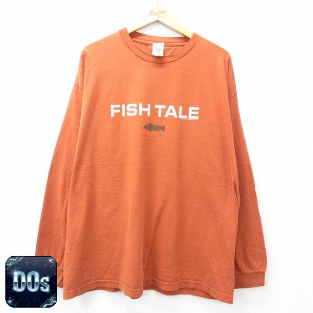 00s 長袖Tシャツ FISH TALE ブラウン XL | 古着