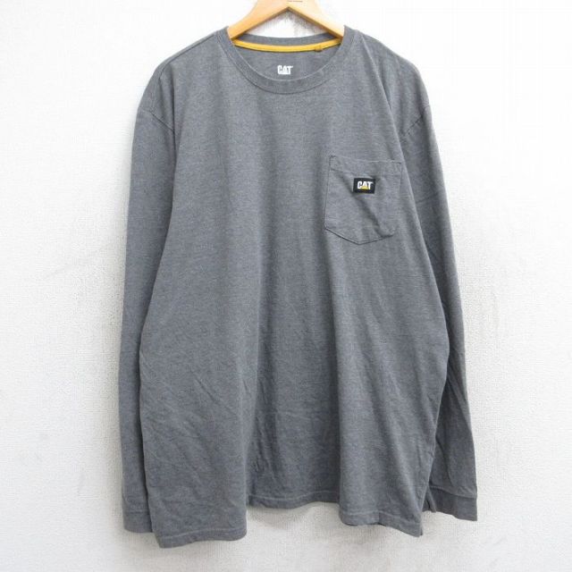 【50%OFF】グレー霜降り長袖Tシャツ CAT XL | 古着