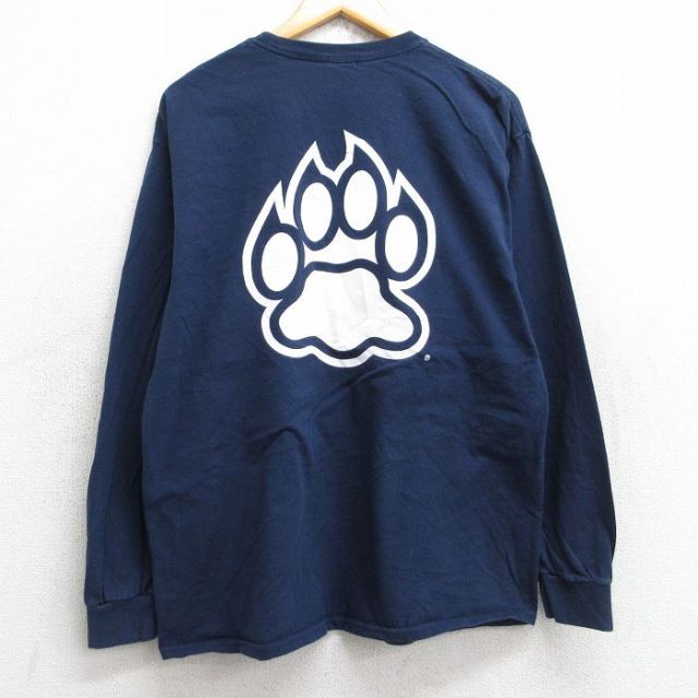 00s 長袖Tシャツ 肉球 ネイビー L | 古着