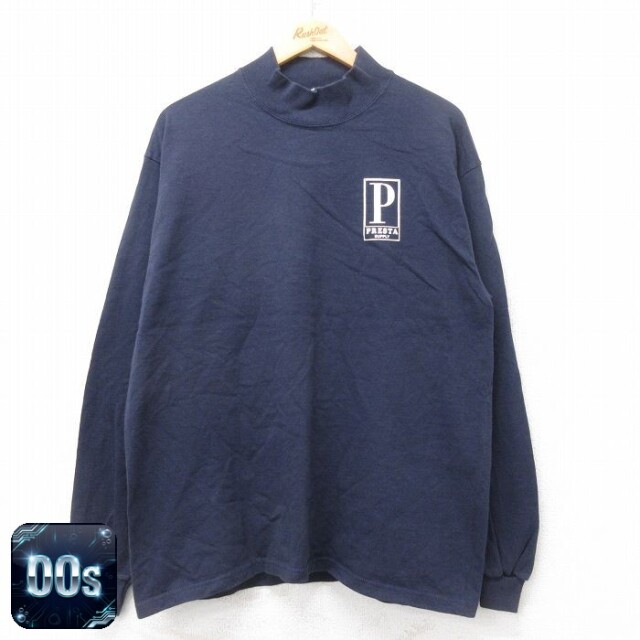 00s 長袖Tシャツ PRESTA星条旗 ネイビー XL | 古着