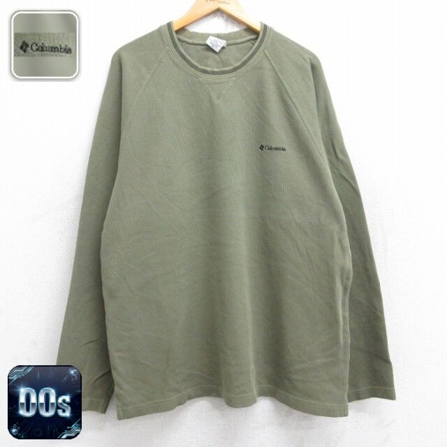 【50%OFF】コロンビア 00s 長袖Tシャツ ワンポイントロゴ グリーン XL | 古着