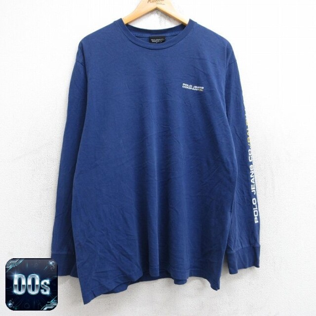 ラルフローレン 00s 長袖Tシャツ ワンポイントロゴ ネイビー L | 古着