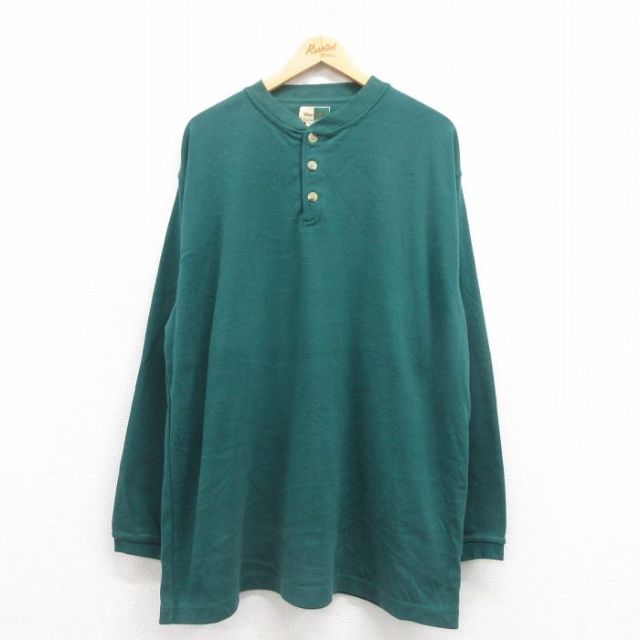 【50%OFF】Wear Guard 長袖Tシャツ ヘンリーネック グリーン XL | 古着