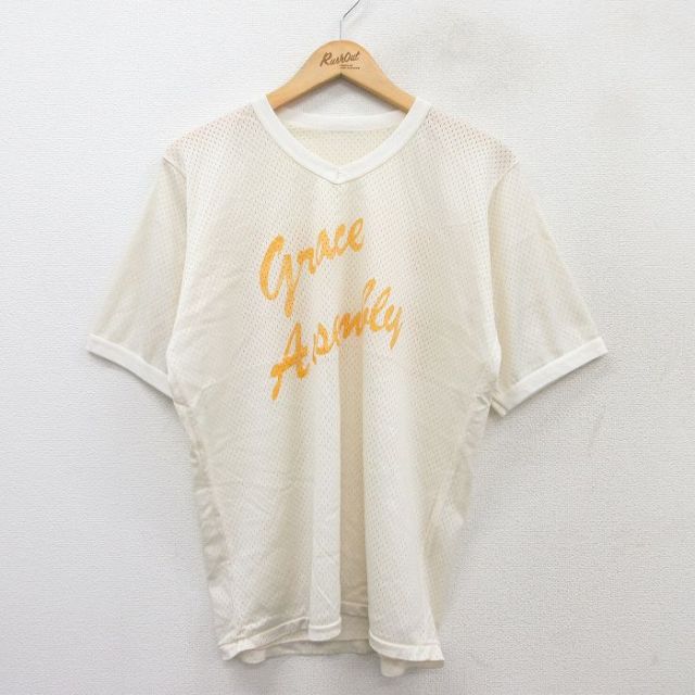 80s 半袖Tシャツ Grace Assembly 25 生成り ベージュ L | 古着