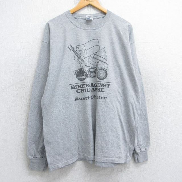 00s 長袖Tシャツ バイク グレー XL | 古着