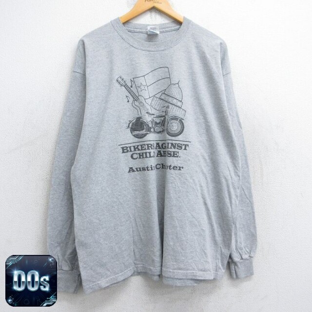 00s 長袖Tシャツ バイク グレー XL | 古着