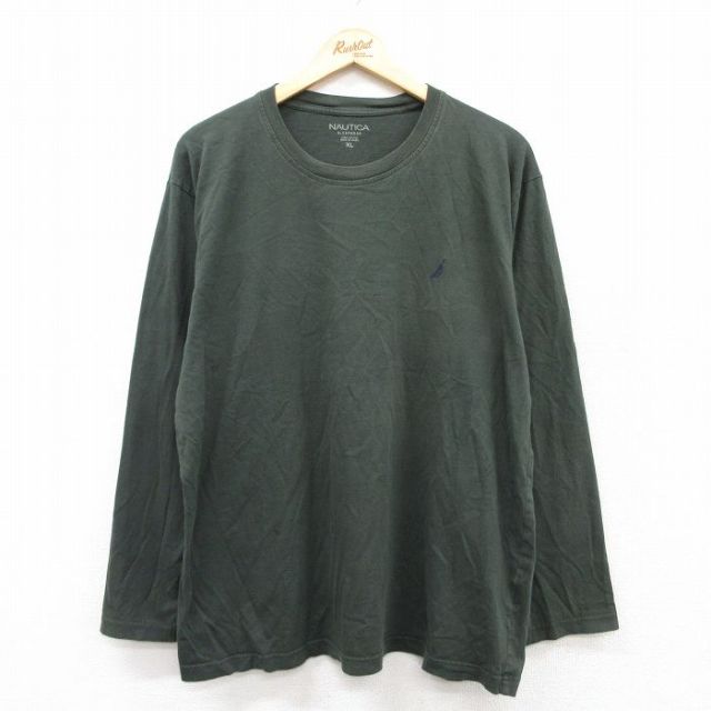 【50%OFF】ノーティカ 長袖Tシャツ ワンポイントロゴ グリーン XL | 古着