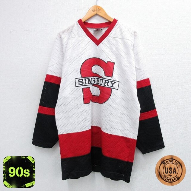 【50%OFF】90s フットボールTシャツ シムズベリー ホワイト XL | 古着