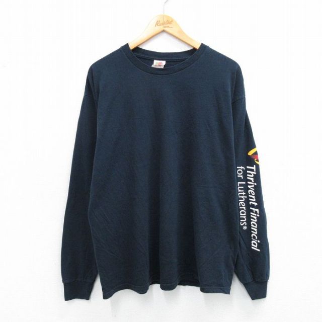 フルーツオブザルーム 00s 長袖Tシャツ Thrivent Financial ブラック XL | 古着
