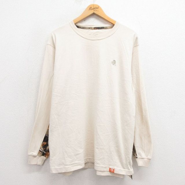 【50%OFF】長袖Tシャツ ベージュ XL | 古着