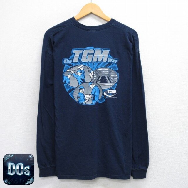 00s 長袖Tシャツ TGM ネイビー XL | 古着